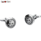 Vintage Dragon Cufflinks for Mens High Cuff Enamel Cufflink Jewelry