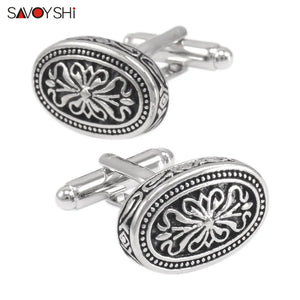 Vintage Pattern Cufflinks for Men Enamel Cuff Links