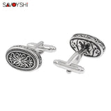 Vintage Pattern Cufflinks for Men Enamel Cuff Links