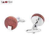 Mens Wood Animal Cufflinks, High Metal Cuff Buttons Gift Jewelry