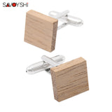 Mens Wood Animal Cufflinks, High Metal Cuff Buttons Gift Jewelry