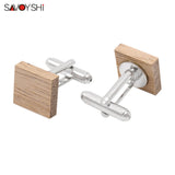 Mens Wood Animal Cufflinks, High Metal Cuff Buttons Gift Jewelry
