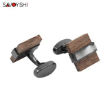 Mens Wood Animal Cufflinks, High Metal Cuff Buttons Gift Jewelry