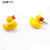 Yellow Rubber Duck Cufflinks Men's Jewelry