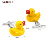 Yellow Rubber Duck Cufflinks Men's Jewelry