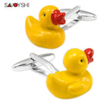 Yellow Rubber Duck Cufflinks Men's Jewelry