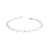 Silver Tennis Charm Bracelet with Cubic Zirconia Chain