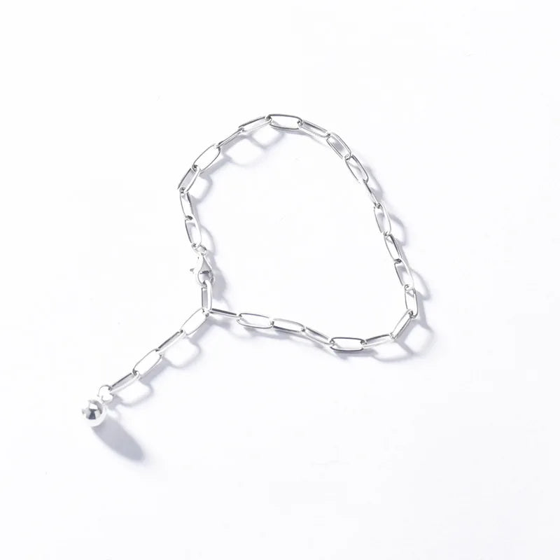 SB10 Silver Bracelet Heart Charm High Fine Jewelry for Women