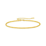 SB11 Silver Zircon Chain Bracelet Women Fine