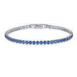 SB12 Crystal Heart Chain Bracelet Rhinestone Bangle Wedding Bridal Jewelry