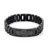 SB14 Stainless Steel Zircon Roman Numeral Bracelet Women's Charm Bangle