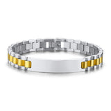 SB14 Stainless Steel Zircon Roman Numeral Bracelet Women's Charm Bangle