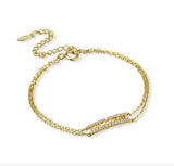 925 Silver Love Twist Cuff Bracelet for Women
