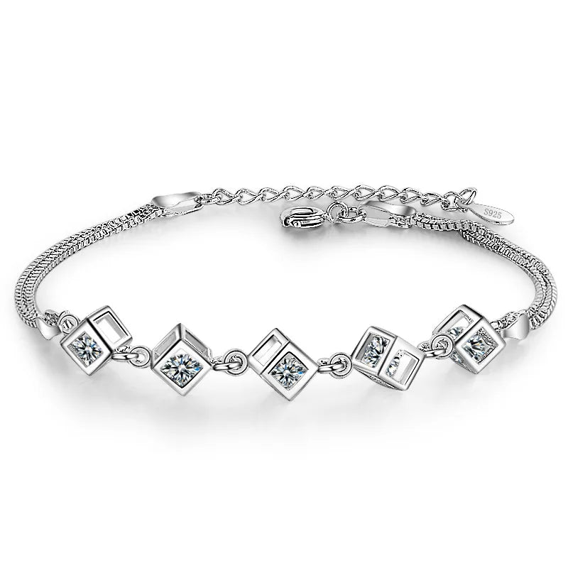 SB7 Zircon Crystal Bracelet, Roman Style