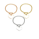 SB8 Adjustable Slider Chain Bracelet Bangle Stainless Steel Jewelry