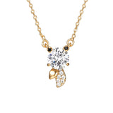 SBN1 Flower Necklace Wedding Jewelry Engagement Necklaces for Women