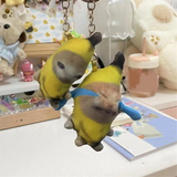 Banana Cat Plush Keychain with Sound, Funny Pendant for Kids