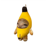 Banana Cat Plush Keychain with Sound, Funny Pendant for Kids