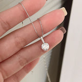 Geometric Zircon Necklace Water Drop Crystal Choker