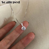 Geometric Zircon Necklace Water Drop Crystal Choker