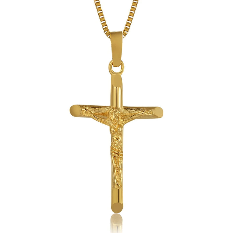 Small Jesus Pendant Necklace Pray Jewelry Stainless Steel