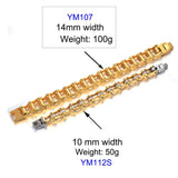 Men's Biker Chain Bracelets 10mm 6mm Link Bangles