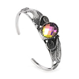 Vintage Women's Stainless Steel Wrist Cuff Bracelet
