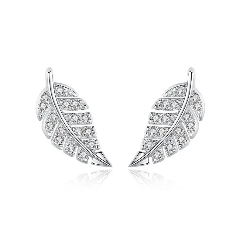 SE1 Leaf Hook Earrings Stud Earrings for Women Ear Jewelry