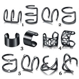 SE11 Steel Distortion Women Hoop Earrings Round