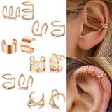 SE11 Steel Distortion Women Hoop Earrings Round