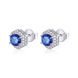 SE13 Round Rhinestone Stud Earrings Jewelry