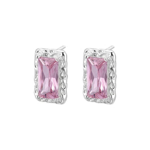 SE2 Pink Sapphire Sterling Silver Earrings Gemstone Fine Jewelry