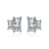 SE20 Rhinestone Stud Earrings Clear Stone Wedding Jewelry