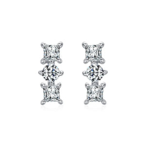 SE20 Rhinestone Stud Earrings Clear Stone Wedding Jewelry