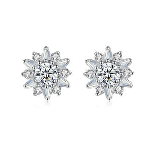 SE21 Amethyst 925 Silver Stud Earrings for Women