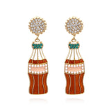 SE8 Round Name Earrings Female Nameplate Earrings Anti-allergy