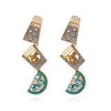 SE8 Round Name Earrings Female Nameplate Earrings Anti-allergy