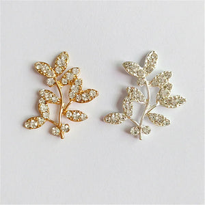 10 PCS Metal Alloy Silver Plated Branch Leaves DIY Jewelry Making