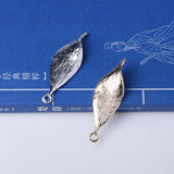 10 PCS 50x16mm Leaf Pendant Metal Alloy for DIY Jewelry Making