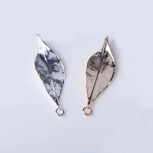 10 PCS 50x16mm Leaf Pendant Metal Alloy for DIY Jewelry Making
