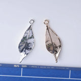 10 PCS 50x16mm Leaf Pendant Metal Alloy for DIY Jewelry Making