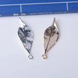 10 PCS 50x16mm Leaf Pendant Metal Alloy for DIY Jewelry Making