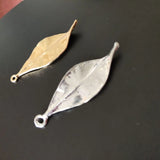 10 PCS 50x16mm Leaf Pendant Metal Alloy for DIY Jewelry Making
