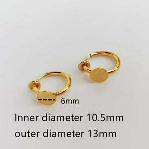 10 PCS 13mm Copper Round Earrings Base for Jewelry Making