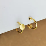 10 PCS 13mm Copper Round Earrings Base for Jewelry Making