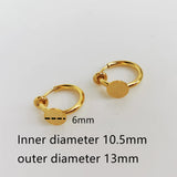 10 PCS 13mm Copper Round Earrings Base for Jewelry Making