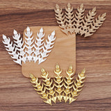 10 PCS Retro Palace Bride Headwear Metal Feather Accessories