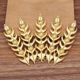 10 PCS Retro Palace Bride Headwear Metal Feather Accessories