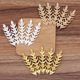 10 PCS Retro Palace Bride Headwear Metal Feather Accessories