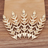 10 PCS Retro Palace Bride Headwear Metal Feather Accessories
